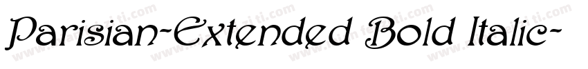 Parisian-Extended Bold Italic字体转换